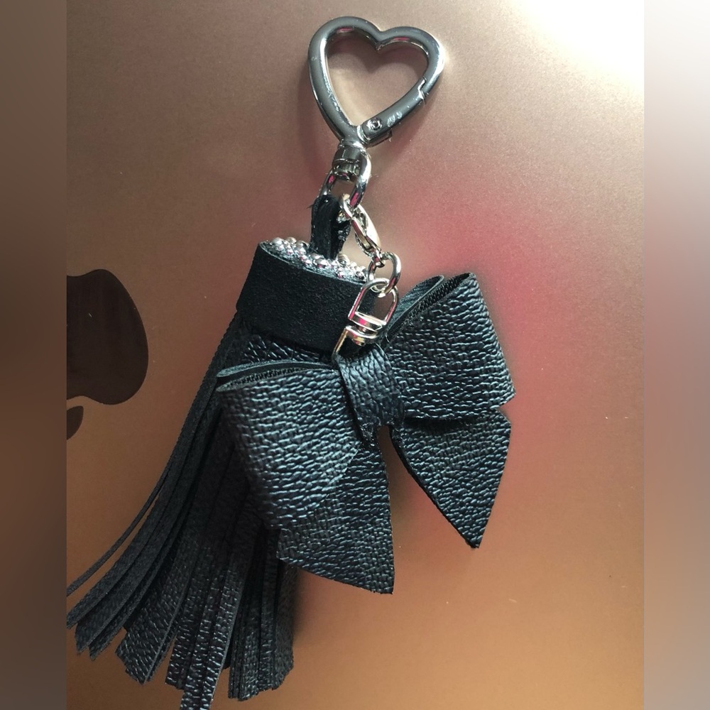 Handmade Black and Silver Tassel Key Holder